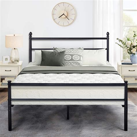 for box spring metal bed frame queen|basic metal bed frame queen.